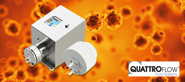 Sofise lance en collaboration avec Quattroflow, la QF30SU, une pompe à diaphragme à usage unique pour le transfert de fluides critiques et fragiles